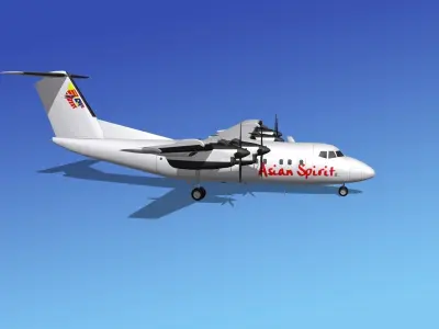 Dehavilland DHC-7 Asian Spirit 3D model