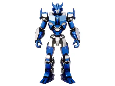 Blue Silver Sci Fi Mech Robot 3D model