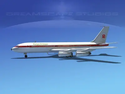Boeing 707 Kenya Airways 3D model