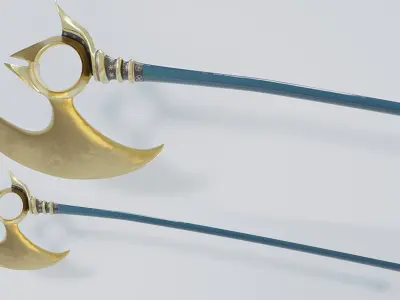 Fantasy Gold Glave 3D model