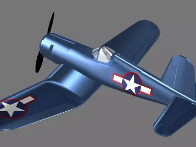 F4U Corsair RC plane 3D model 3D model