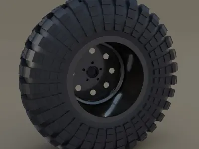 Tibus Offroad Wheel w Maxxis Trepador Tire 3D model
