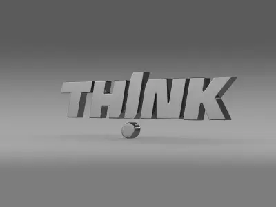 Think Logo 3D model