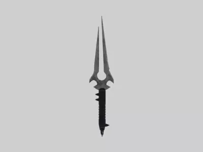 Stylized Fantasy Twin Blade Dagger Game-Ready Low Poly 3D Mode Low-poly 3D model