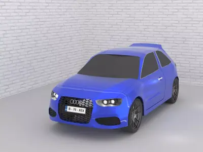 Audi A3 2013 Model Free low-poly 3D model