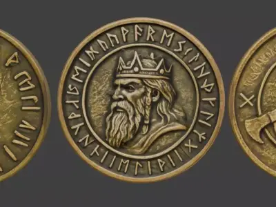 Dwarf old gold FREE Free low-poly 3D model