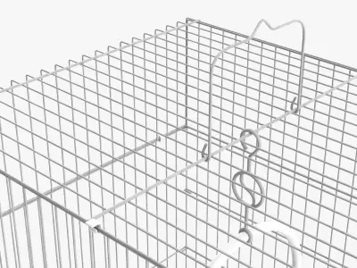 Flat top bird cage 3D model