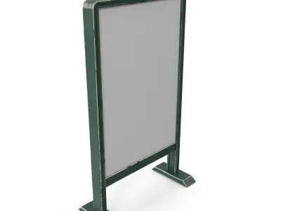 Street Advertising Billboard 03 Low-poly 3D model