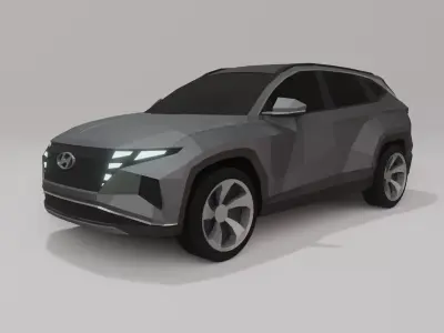 Hyundai Tucson 2021 low poly 3D model Low-poly 3D model