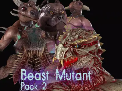 Beast Mutant Pack 2 Low-poly 3D model
