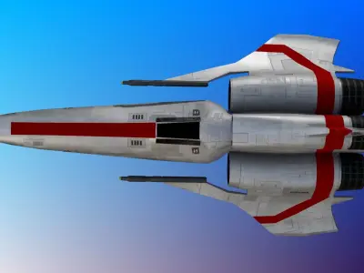 Colonial Viper Low-poly 3D model