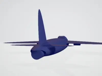 Basic Fictional Jet Aircraft 3D print model
