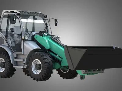 Loader KL80-8T with Universal Bucket - Front Loader 3D model
