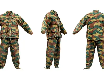 Camouflage Full Low-poly 3D model