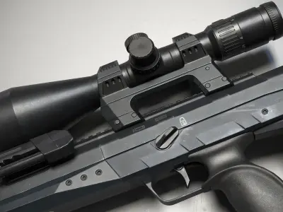 TTS Xceed sniper rifle Low-poly 3D model