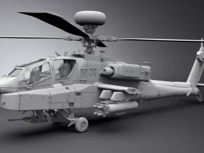 Apache AH64 Longbow Scale model 3D print model