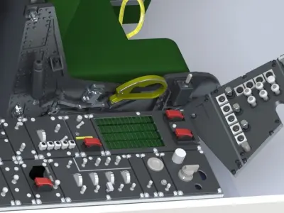 F14 tomcat skymaster complete cockpit 3D print model