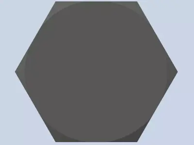 Bolt Partial Thread Hexagonal Head M24x170mm 3D model