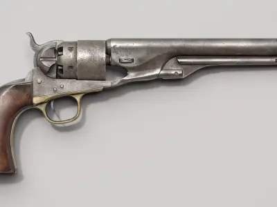  Colt 1860 Army Revolver Low-poly 3D model