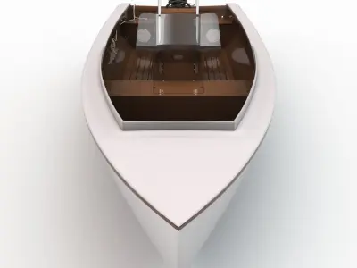 Skiff Motor Boat 3D model