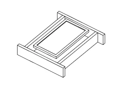 Roof window on an intermediate beam skylight Free low-poly 3D model