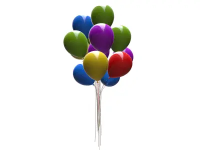 round balloons 03 3D model