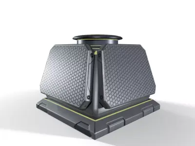 Sci-Fi Charging Device Low-poly 3D model