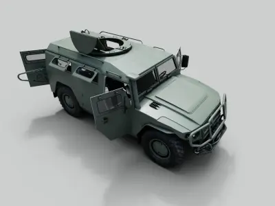 GAZ Tigr Infantry Mobility Vehicle Tiger Low-poly 3D model