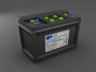 Lead-acid battery storage battery lithium battery 3D model