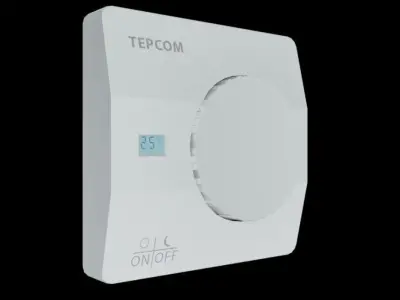 Thermostat tepcom on wall Free low-poly 3D model