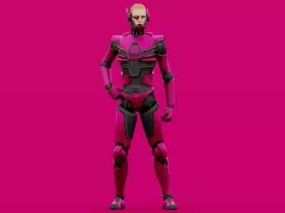 CYBORGTOPIA B-36  Rigged for Unreal Engine - Unity - MIXAMO 3D model