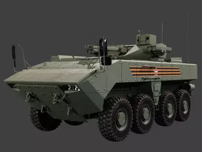 Boomerang BTR Tank Low-poly 3D model