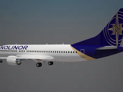 Nolinor Aviation 737 Aircraft 3D model