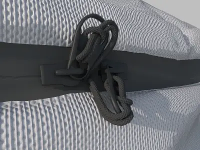 Travel bag Low-poly 3D model