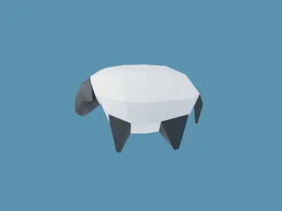 Low Poly sheep 3D model Low-poly 3D model
