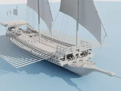 Galley Ship 3D model