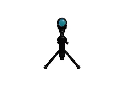 Matte Black Sniper Rifle 3D Model 3D model