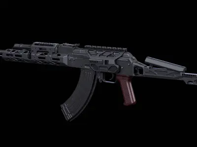 CRC 5002 Telescopic Buttstock KPYK Low-poly 3D model