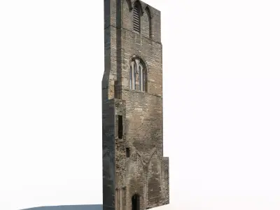 Castle Ruin 3 Low Poly 3d Model Low-poly 3D model