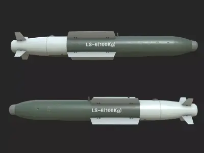 LS-6 100 kg glider guided bomb LS6 JSOW Low-poly 3D model