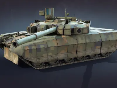 T-84 Oplot-M Low-Poly Low-poly 3D model