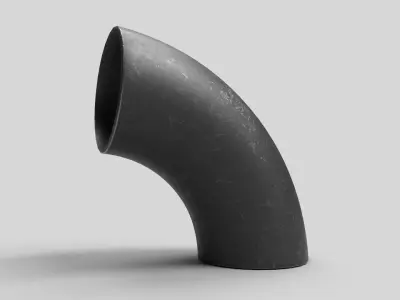 Elbow Pipe Long Radius 8 inches 3D model