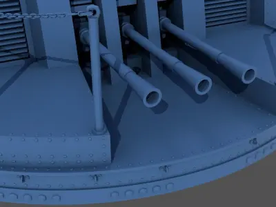 Type 96 turret 1945 - Personal license - 1-100 scale 3D print model