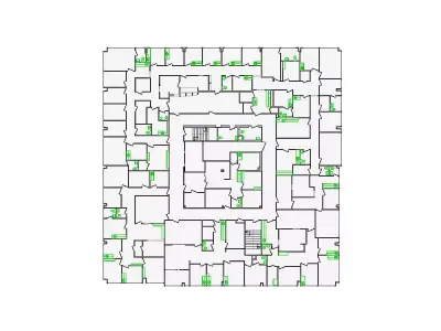 Commercial Interior Sketch - 53001-64000 SF - Xactimate 3D model