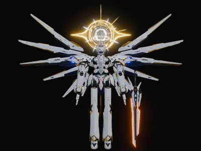 Divine Sci-Fi Mecha  Sanctus Luminari 3D model