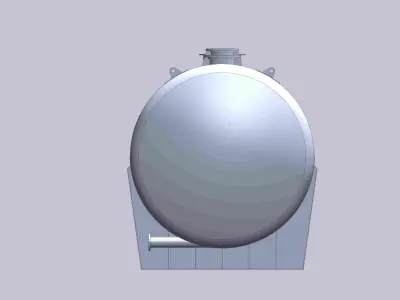 Oil separator code of construction ASME VIII Free 3D model