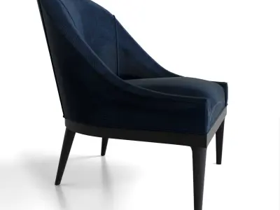 BELLA CHAIR Mitchell Gold Bob Williams Velvet fabric Chair Free 3D model