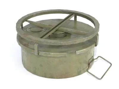M1 Anti Tank Land Mine Low-poly 3D model