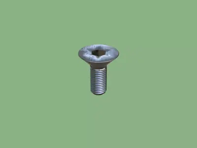 Steel Stained M4 Bolt Allen Counter Sink PBR 4K 3D model