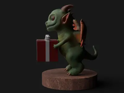 Little Dragon Low-poly 3D model
